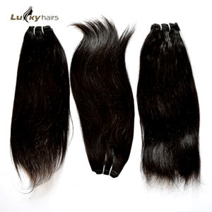 ช่อผมมนุษย์สีดำธรรมชาติสำหรับต่อผมตรงยาวตรง100% - Product Image 1