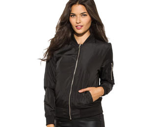 Wholesale Custom Satin Quilted Printed <b>Varsity</b> <b>Bomber</b> <b>Jacket</b> for Women Knitted Camouflage Decoration Breathable 100% Polyester - Product Image 3