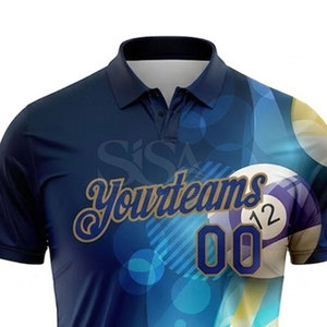Camiseta de Billar de Manga Corta con Logotipo Personalizado, Tallas Grandes, Transpirable, de Secado Rápido, Ropa de Equipo, Fabricante OEM ODM, Venta al Por Mayor - Product Image 5