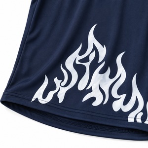 <b>Men's</b> Long Sleeve Half Striped Printed Navy Casual <b>Shirt</b> Quick Dry Sporty 100% Cotton Summer - Product Image 4