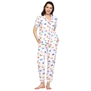 Ropa de dormir para mujer de talla grande con estampado moderno, diseño personalizado, elegante cuello vuelto, para mujer. - Product Image 5