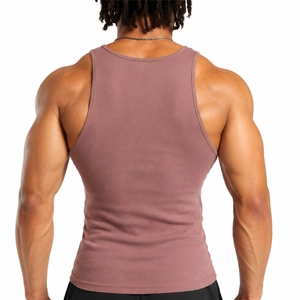 <b>Men's</b> Cotton <b>Stringer</b> Tank Top Premium Quality Muscle Fit Breathable Fabric Quick Dry OEM Service Custom Made Fitness Clothing - Product Image 2