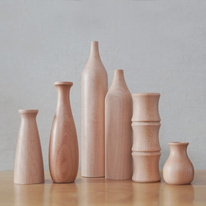 Florero de Bambú con Forma de Flor de Madera Natural, Decoración para el Hogar, Centro de Mesa, Regalo de Año Nuevo Chino, Ligero, Clásico, MULTI CRAFT - Product Image 5