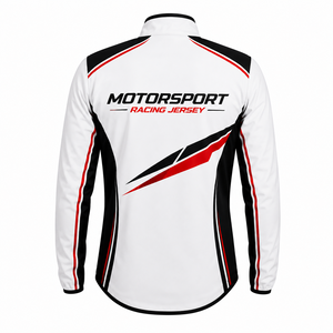 เสื้อแจ็คเก็ตแข่งรถมอเตอร์สปอร์ตแบบสั่งทำพิเศษ ซิปเต็มตัว กันลม เสื้อแจ็คเก็ตทีมแข่งรถ น้ำหนักเบา ประสิทธิภาพสูง เสื้อคลุมมอเตอร์สปอร์ตสำหรับผู้ชาย รับผลิตแบบ OEM ODM - Product Image 2