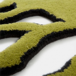 Luxury Hand Tufted New Zealand Wool Abstract Cutout Border Area <b>Rug</b> Modern Designer Carpet Custom Manufacturer Factory - Product Image 4