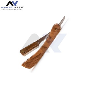 Professional Stainless Steel Straight <b>Razor</b> Barber Grade Wooden Handle <b>Mens</b> Classic Manual Wet Shaving <b>Razor</b> <b>for</b> Face Grooming - Product Image 2