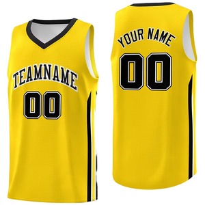 Maillot de basket respirant de haute qualité à séchage rapide 100% polyester imprimé par sublimation avec nom du joueur et nom de l'équipe personnalisés - Product Image 2