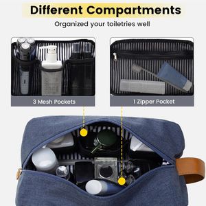 Borsa da Toilette Leggera e Impermeabile per Uomo, Essenziale per Viaggi, Igiene, Bagno, Regalo, Borsa da Viaggio Portatile - Product Image 2