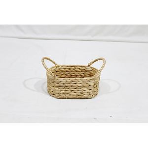 Panier de rangement multi-usages en forme de mini-bol, tissé en jonc de mer vintage, écologique, avec poignées, Artex Dong Thap - Product Image 2