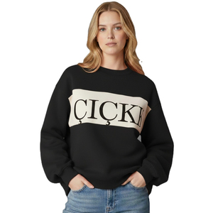 Sweat-shirt oversize pour femme, pour un style confortable au quotidien, sweat-shirt chaud en tissu brossé à col montant pour femme - Product Image 1