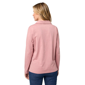 Chemises polo pour femmes à manches longues en coton 100% original, nouvelle mode, prix de gros, chemise polo pour femmes avec logo et impression personnalisés - Product Image 4