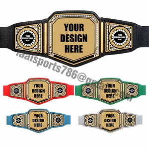 Cinturón de Campeonato con Logotipo Personalizado, Placas de Metal de Latón, Correa de Cuero de Alta Calidad, Talla Adulto Unisex, Cinturones Personalizados - Product Image 2