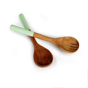 Hot Selling Eco-Friendly Resin Coated Dishwasher <b>Safe</b> Salad <b>Tools</b> Home Kitchen 11 Inch Modern Made in India - Product Image 1