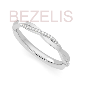Impresionante Brazalete Sostenible con Banda Trenzada y Diamantes Cultivados en Laboratorio, Diseño Geométrico Moderno, Accesorio de Lujo en Oro Amarillo Premium - Product Image 4