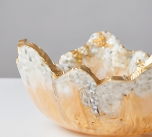 Luxury Decorative <b>Bowl</b> <b>Gold</b> Finish Elegant Centerpiece Stylish Table Accent For Home Living Room And Event <b>Decor</b> - Product Image 3