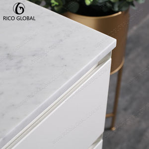 RICO GLOBAL Modern <b>Wall</b>-Mounted Bathroom Vanity With Led <b>Mirror</b> 60 In Ceramic Basin Contemporary Design - Product Image 2