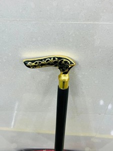 Bastón Victoriano Multifuncional de Palisandro y Latón con Diseño de Arte Popular de 3 Pliegues - Product Image 4
