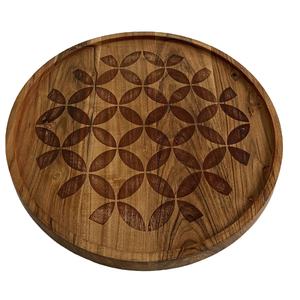 Plateau décoratif en bois de mangue et d'acacia écologique fait à la main Plateau décoratif en bois de finition naturelle pour les acheteurs en vrac et les détaillants - Product Image 3