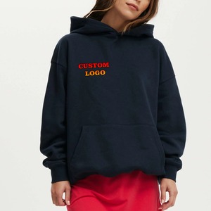 Sudadera con Capucha Transpirable con Logotipo Bordado Personalizado, Hombros Caídos, Sudadera de Alta Calidad de Poliéster/Algodón, Ropa Urbana, Talla Grande para Mujer - Product Image 4