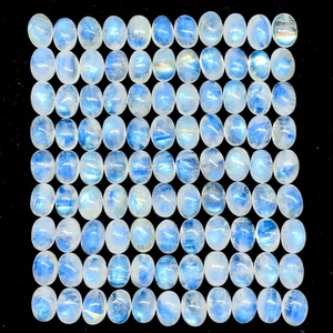 Lot de cabochons ovales en pierre de lune arc-en-ciel naturelle 7x5mm, cabochons ovales polis en pierre de lune arc-en-ciel véritable, vente en gros - Product Image 1