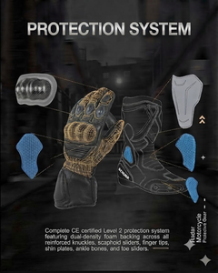 Botas y Guantes de Cuero para Motociclismo Rawasaki Ninja, Protección CE, Botas de Pista, Equipo Profesional para Motociclistas, Duraderas - Product Image 6