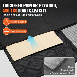 Coprisedile Auto di Lusso per Cani per Sedile Posteriore, Supporto 400 libbre, Materiale Oxford, Finestra a Rete, Tasca Portaoggetti, Estensore Sedile Posteriore - Product Image 3