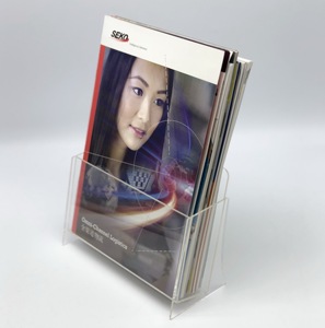 2025 Acrylique Simple et Double Rack Signe Titulaire Présentoir Support De Table Acrylique Debout Brochure Magazines Titulaire - Product Image 3
