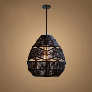 Tailles et couleurs personnalisées abat-jour en rotin couvercle de lampe avec design tissé à la main parfait pour les restaurants cafés ou l'intérieur de la maison moderne - Product Image 1