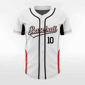 Maillot de baseball personnalisé de haute qualité, 100 % polyester, manches courtes, tenue d'équipe, vente OEM, respirant, séchage rapide - Product Image 1