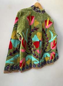 Chaqueta Larga Suzani Bordada a Mano, Elegante y Atractiva, para Mujer, Primavera 2026, Estilo Bohemio, Gitano, Crewel, Regalo Especial para Festivales - Product Image 4