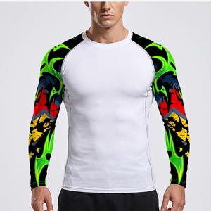 Boxing Jersey Men MMA Rash Guard Jiu Jitsu Bjj T Shirt Compression Shirt Quick Dry Gym Running Training BJJ Rashguard - Product Image 1