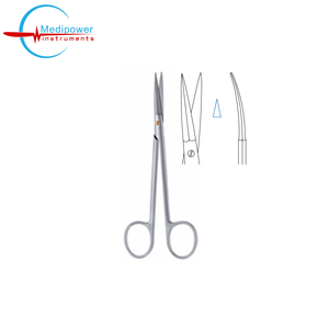 Tijeras Quirúrgicas Peck Joseph de Grado Hospitalario, Acero Inoxidable, Hojas Curvas y Rectas para Cirugía Plástica, Puntas Inocuosas - Product Image 4