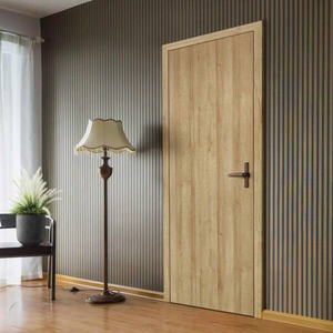 Porte en composite bois WPC éco-responsable, durable, profilé épaissi de 40 mm, style moderne minimaliste, imperméable, pour chambre et salle à manger - Product Image 5