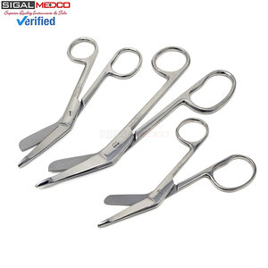 Juego de 3 Tijeras Lister para Vendajes, 3.5, 5.5 y 7.25 Pulgadas, de Acero Inoxidable, Manuales, para Trauma y Enfermería, con Certificación CE - Product Image 1