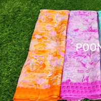 Sari en georgette de haute qualité avec chemisier, tissu doux, sari pour soirée, fournisseur en gros, export en vrac
