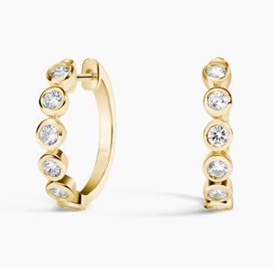 <b>Hoops</b> Earrings Diamond Earrings Gold and <b>Silver</b> Earrings Natural and Lab Grown Diamonds Earrings <b>Hoops</b> Fine Jewelry for Women - Product Image 1