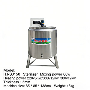 Pasteurizador de yogur de jugo de <span class=keywords><strong>leche</strong></span> de acero inoxidable 304 de 150l, HJ-SJ150 - Product Image 5
