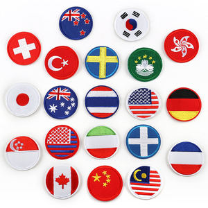 Parche Bordado Personalizado de Corea, Parche Bordado de la Bandera de Corea de Alta Calidad en Forma Redonda, Parches para Coser o Planchar - Product Image 3