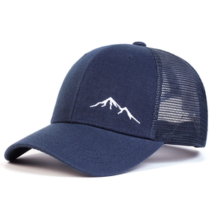 Unisex Minimalist Mountain Embroidery Baseball Net Caps Spring and Summer Outdoor Adjustable Casual Hats <b>Sunscreen</b> Hat - Product Image 1