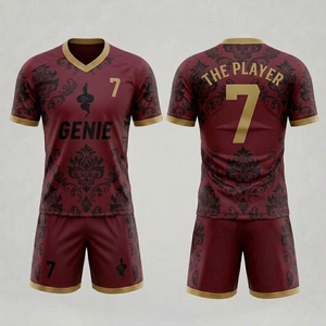 วัสดุโพลีเอสเตอร์ สวมใส่สบาย ยืดหยุ่นได้ดี เสื้อเจอร์ซีย์และกางเกงขาสั้นประสิทธิภาพสูง ออกแบบมาเพื่อการระบายอากาศ - Product Image 3