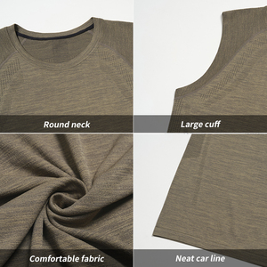 Débardeur de sport sans couture pour homme, coupe ajustée, pour la course, la gym, la musculation, débardeur de fitness sans manches - Product Image 6
