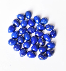 Cabujón de Lapislázuli en Forma de Pera, Base Plana, Calibrado, Gema Natural de 5x3 mm a 20x15 mm, Cabujón de Cristal de Lapislázuli Azul Marino - Product Image 3