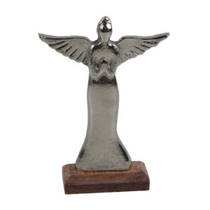 Sculptures de femmes, fournitures de Noël, ornements créatifs, combinaison bois et métal, idéal pour la décoration intérieure de la maison, de la table ou du bureau - Product Image 2