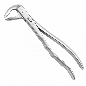 Forceps d'extraction dentaire pour dents antérieures inférieures à pointes crantées, en acier inoxydable, instrument universel d'extraction dentaire certifié CE et ISO - Product Image 2