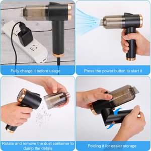 Aspirateur à main sans fil 120W 9000PA avec projecteur, solution de nettoyage portable haute efficacité - Product Image 6