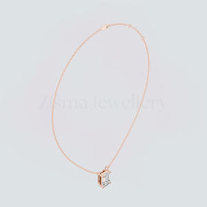 Collier en diamant de laboratoire certifié IGI 1 carat, argent 925, pendentif solitaire émeraude DE VVS2, fabricant, livraison DDP aux États-Unis - Product Image 4