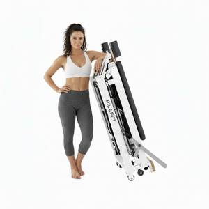 Máquina de Pilates Reformer de Aluminio Ligera y Plegable, Reformer Plegable Ligero, Gimnasio de Equilibrio Profesional, Portátil, Ajustable - Product Image 6