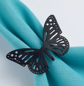 Anneau de serviette en métal pour fête, forme papillon, avec design original en fonte de qualité supérieure, porte-serviettes de table - Product Image 4