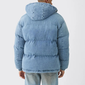 Hot Style Cotton <b>Canvas</b> Hooded Waterproof Puffer <b>Jacket</b> <b>Men's</b> Winter Casual Wear High-quality Custom Front High - Product Image 2