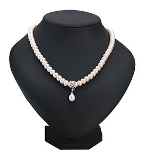 Collar de Perlas de Agua Dulce sin Núcleo de 5.5-6mm, Limpio y Impecable, con Cadena para Clavícula y Elegante Colgante - Product Image 5